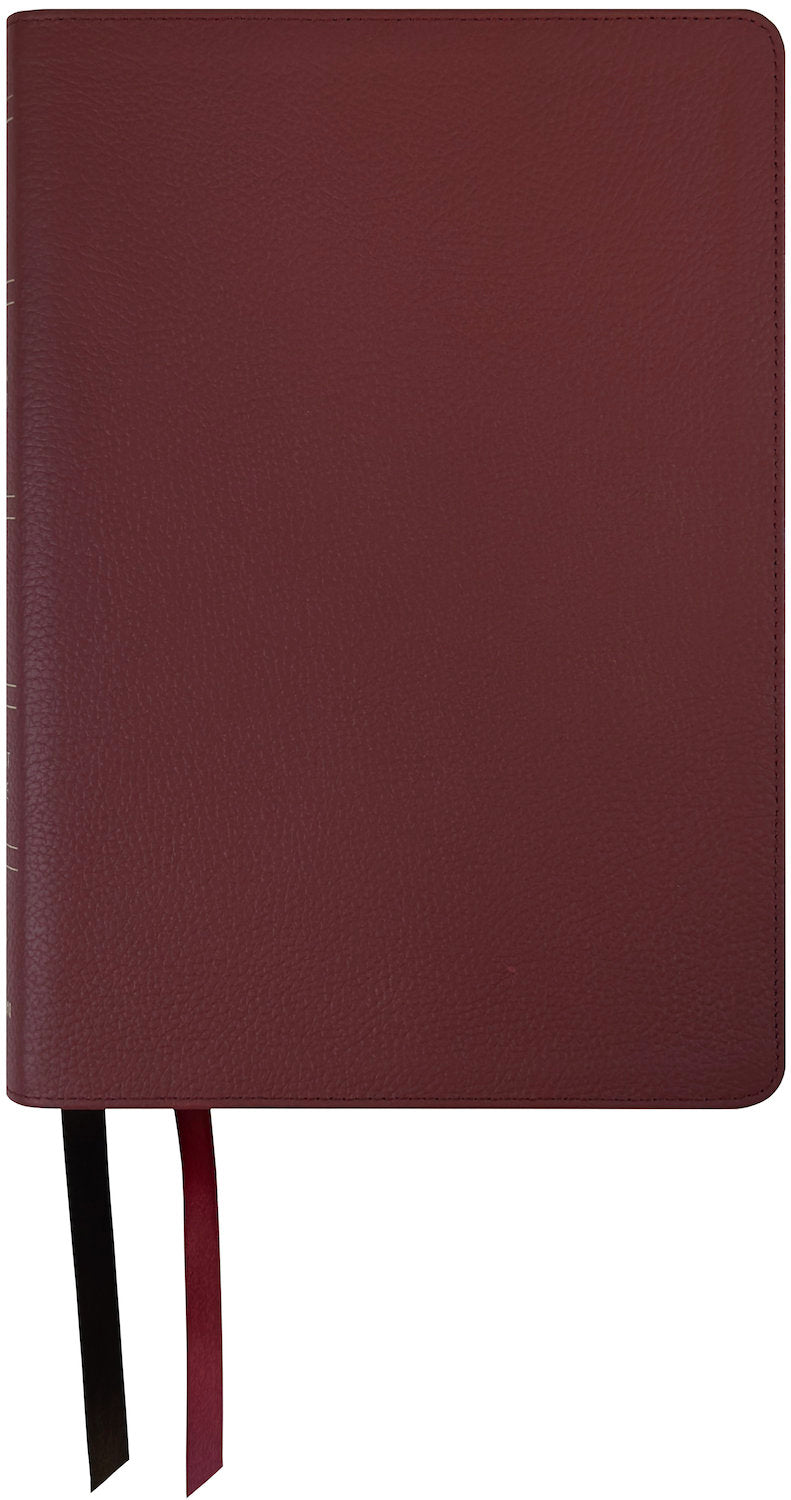 NASB 1995 Giant Print Reference Bible, burgundy genuine cowhide leather cover with ribbon markers