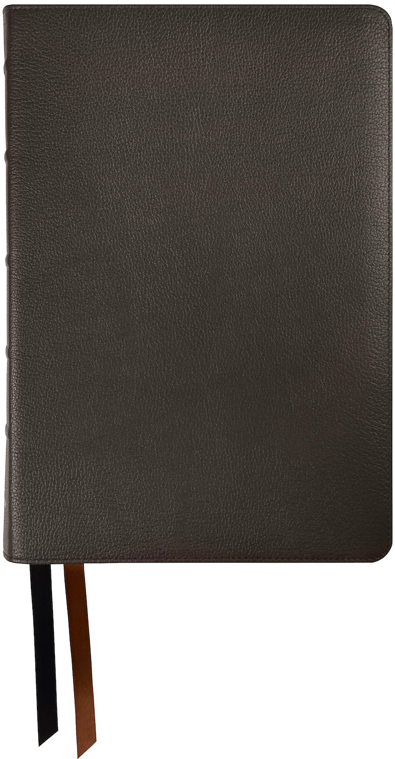 NASB 1995 Prime Giant Print Reference Bible, brown premium goatskin leather cover with ribbon markers