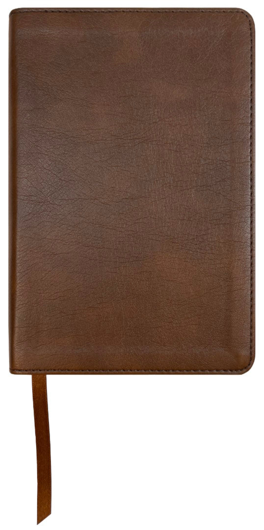 NASB 1995 Compact Text Bible, brown leathertex cover with ribbon marker