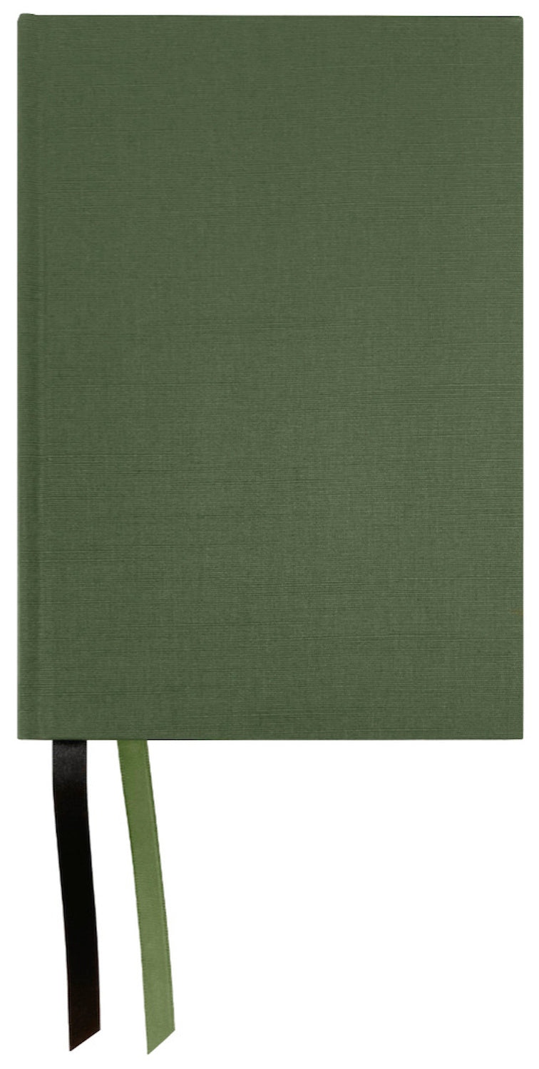 NASB 2020 Reader's Bible, olive linen hardcover with ribbon markers