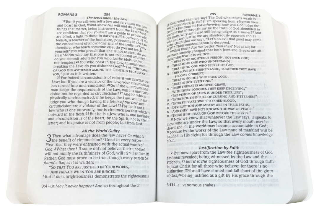 NAS 2020 New Testament with Psalms and Proverbs, open interior pages