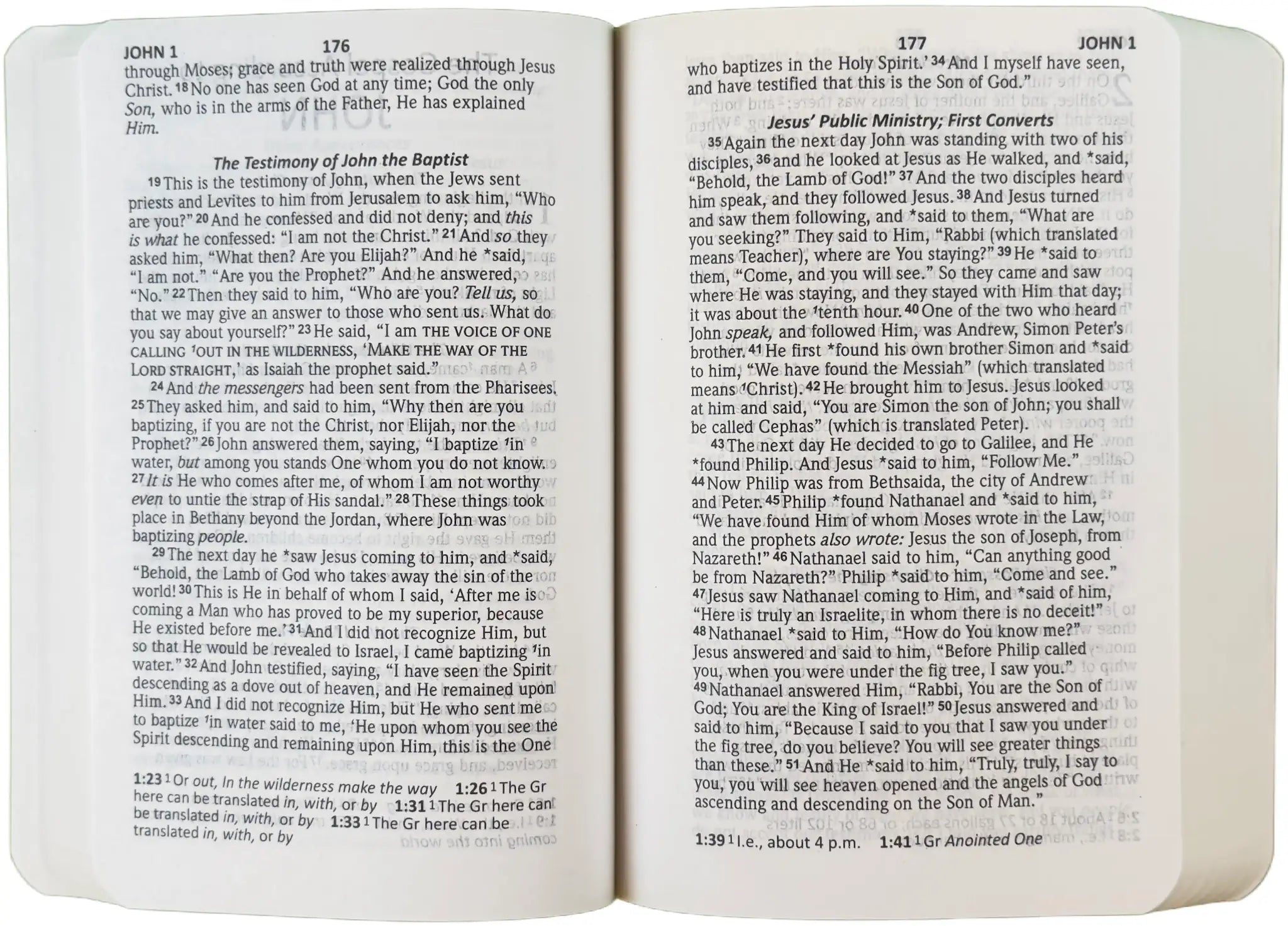 NAS 2020 New Testament with Psalms and Proverbs, open interior pages