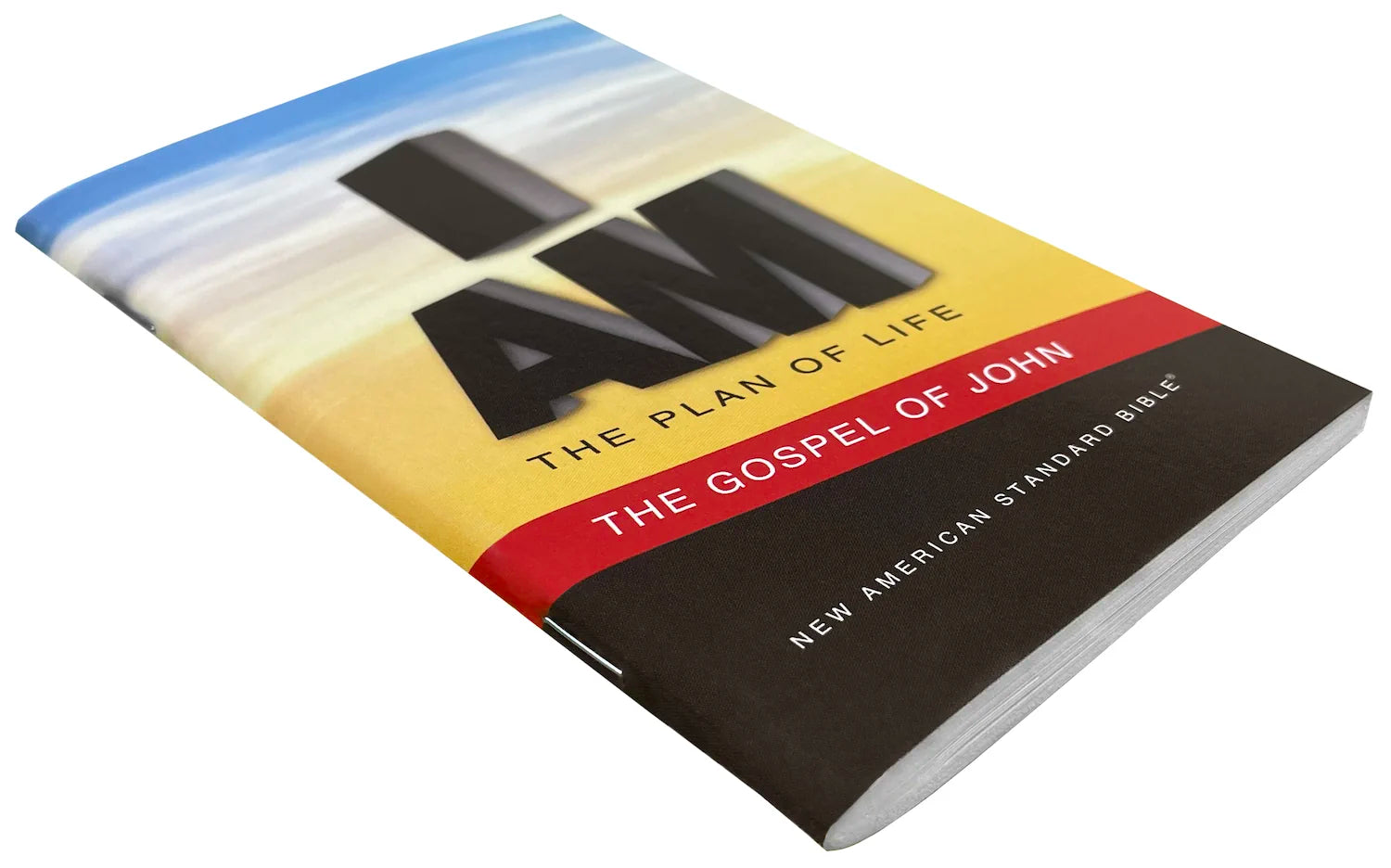 NAS 2020 Plan of Life Gospel of John, colorful paperback cover, angled side view