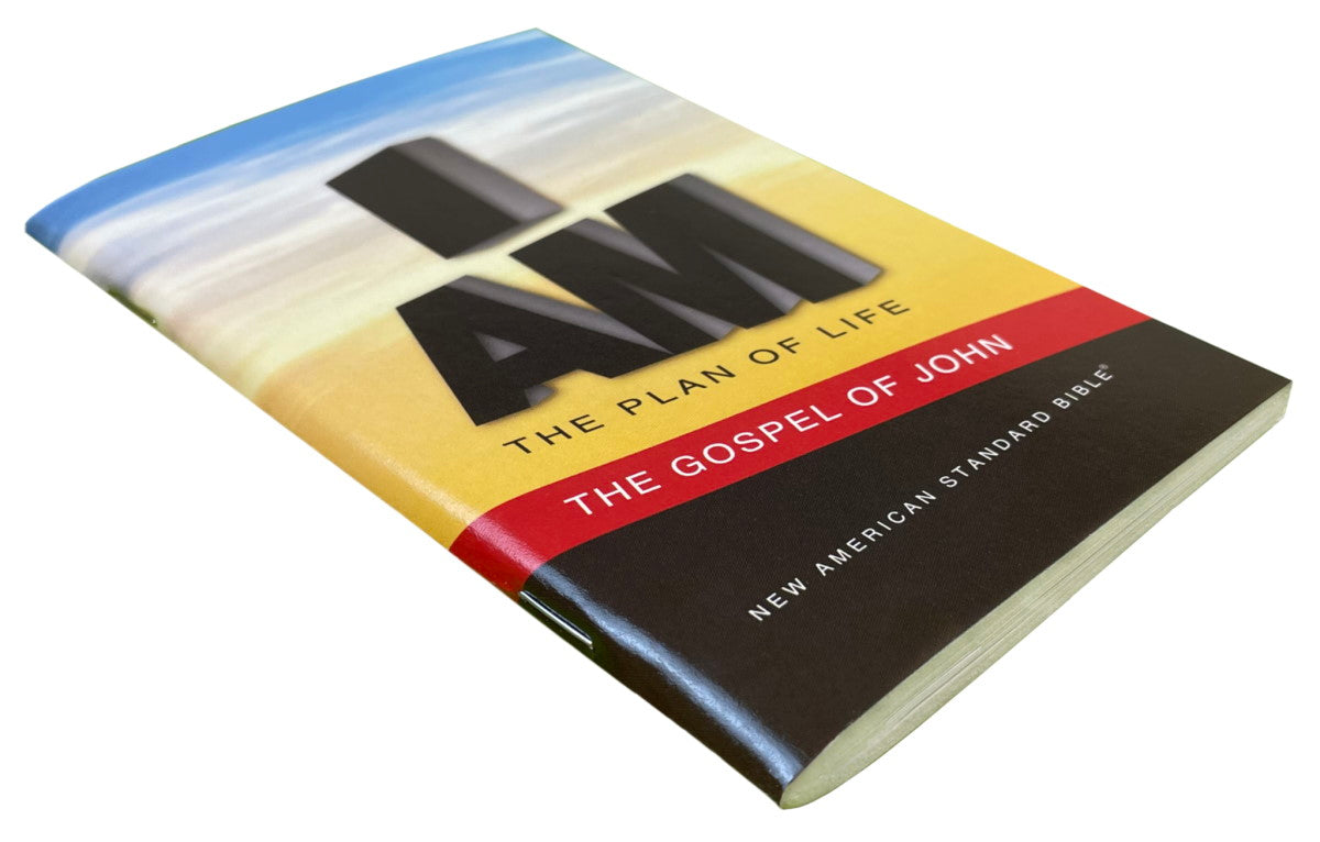 NAS 2020 Plan of Life Gospel of John, colorful paperback cover, angled side view