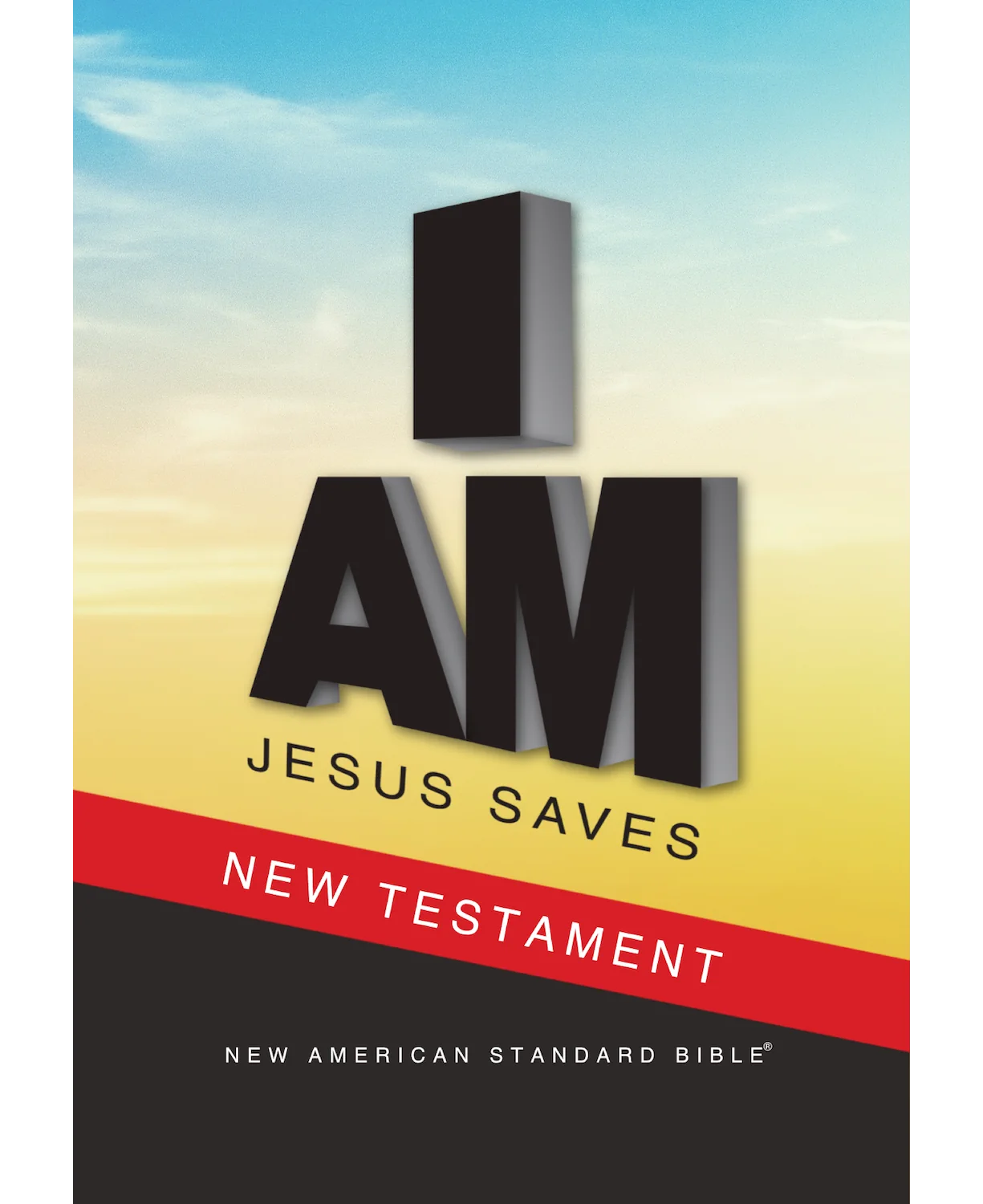 NAS 2020 Jesus Saves New Testament, colorful paperback cover