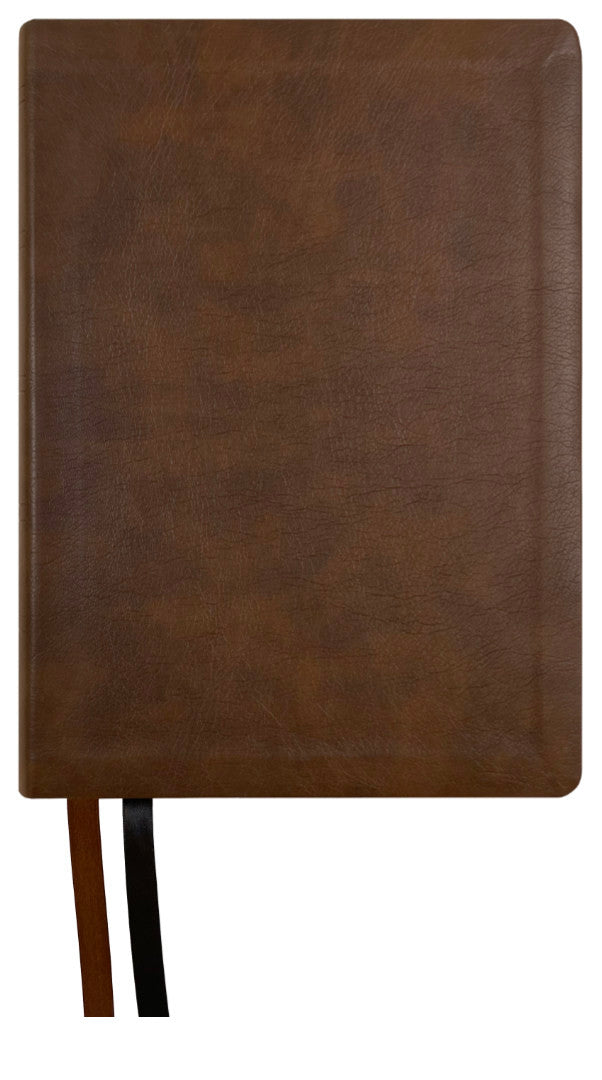 NASB 2020 Reference Bible, brown leathertex cover with ribbon markers