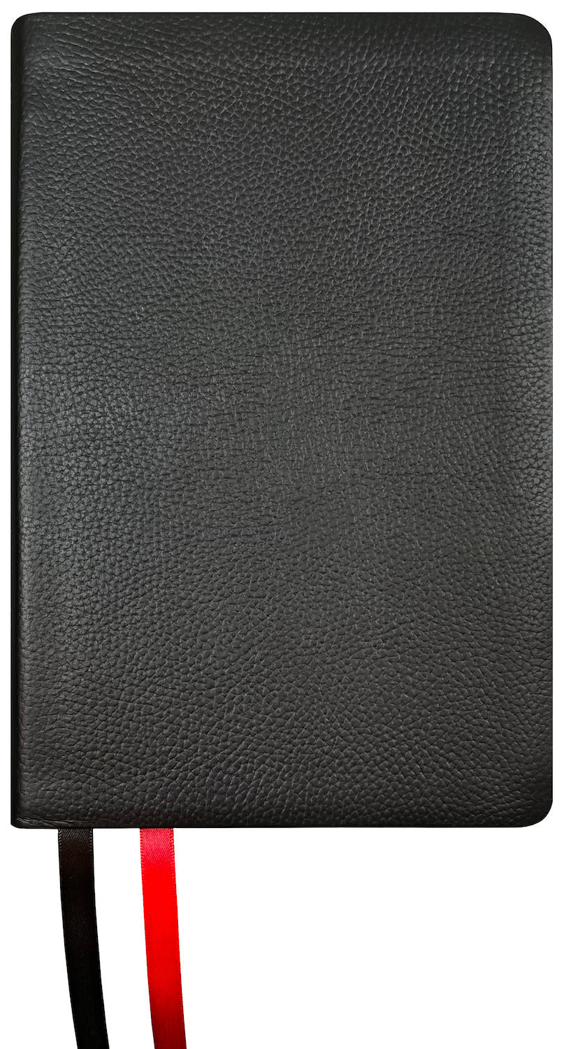NASB 2020 Reference Bible, black genuine cowhide leather cover with ribbon markers