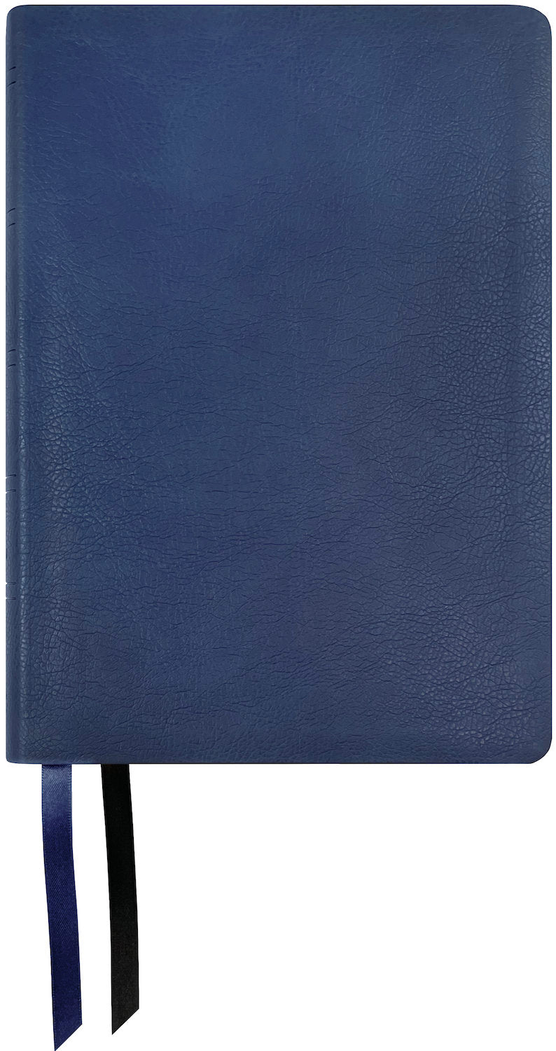 NASB 2020 Large Print Ultrathin Reference Bible, blue leathertex cover with ribbon markers