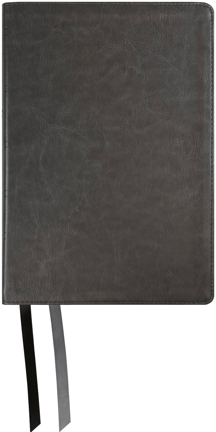 NASB 2020 Large Print Ultrathin Reference Bible, gray leathertex cover with ribbon markers