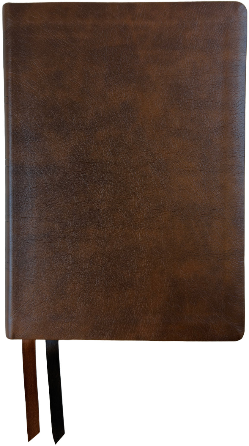 NASB 2020 Large Print Ultrathin Reference Bible, brown leathertex cover with ribbon markers
