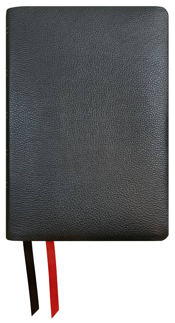 NASB 2020 Large Print Ultrathin Reference Bible, black genuine cowhide leather cover with ribbon markers