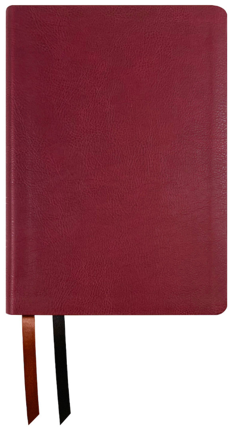 NASB 2020 Wide Margin Reference Bible, burgundy leathertex cover with ribbon markers