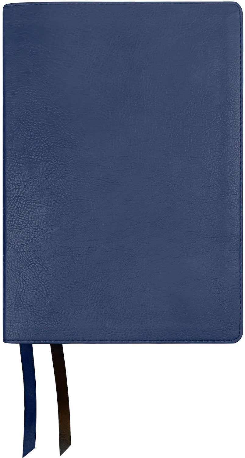 NASB 2020 Side Column Reference Bible, blue leathertex cover with ribbon markers