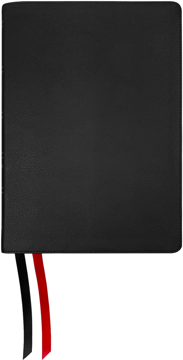 NASB 2020 Side Column Reference Bible, black genuine cowhide leather cover with ribbon markers