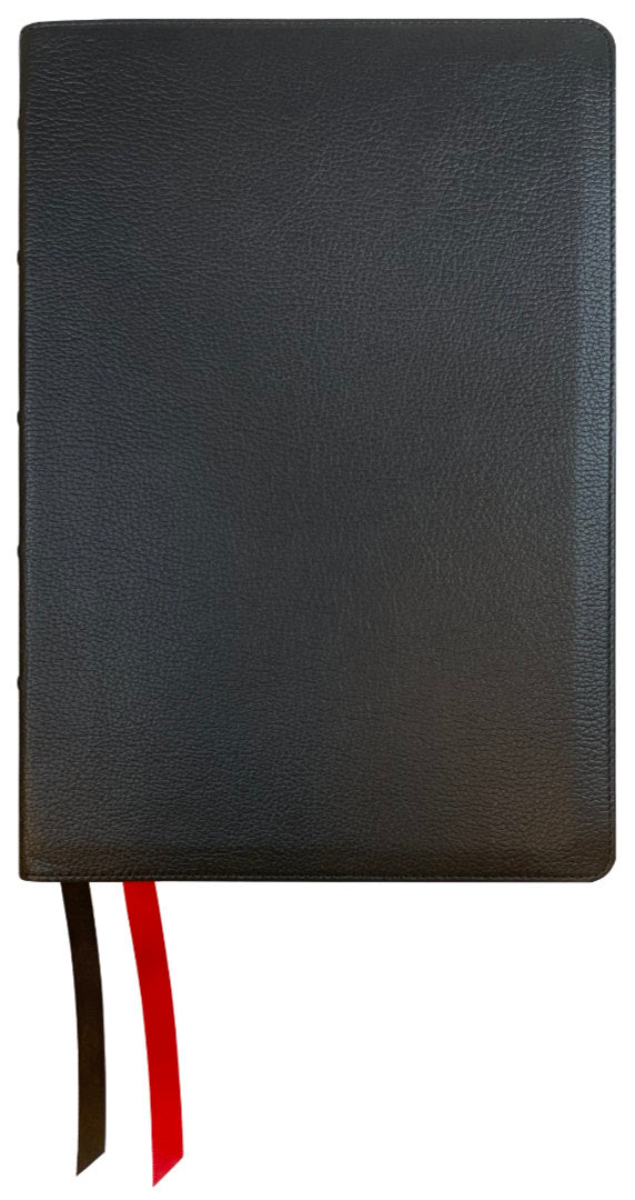 NASB 2020 Prime Side Column Reference Bible, black premium goatskin leather with ribbon markers