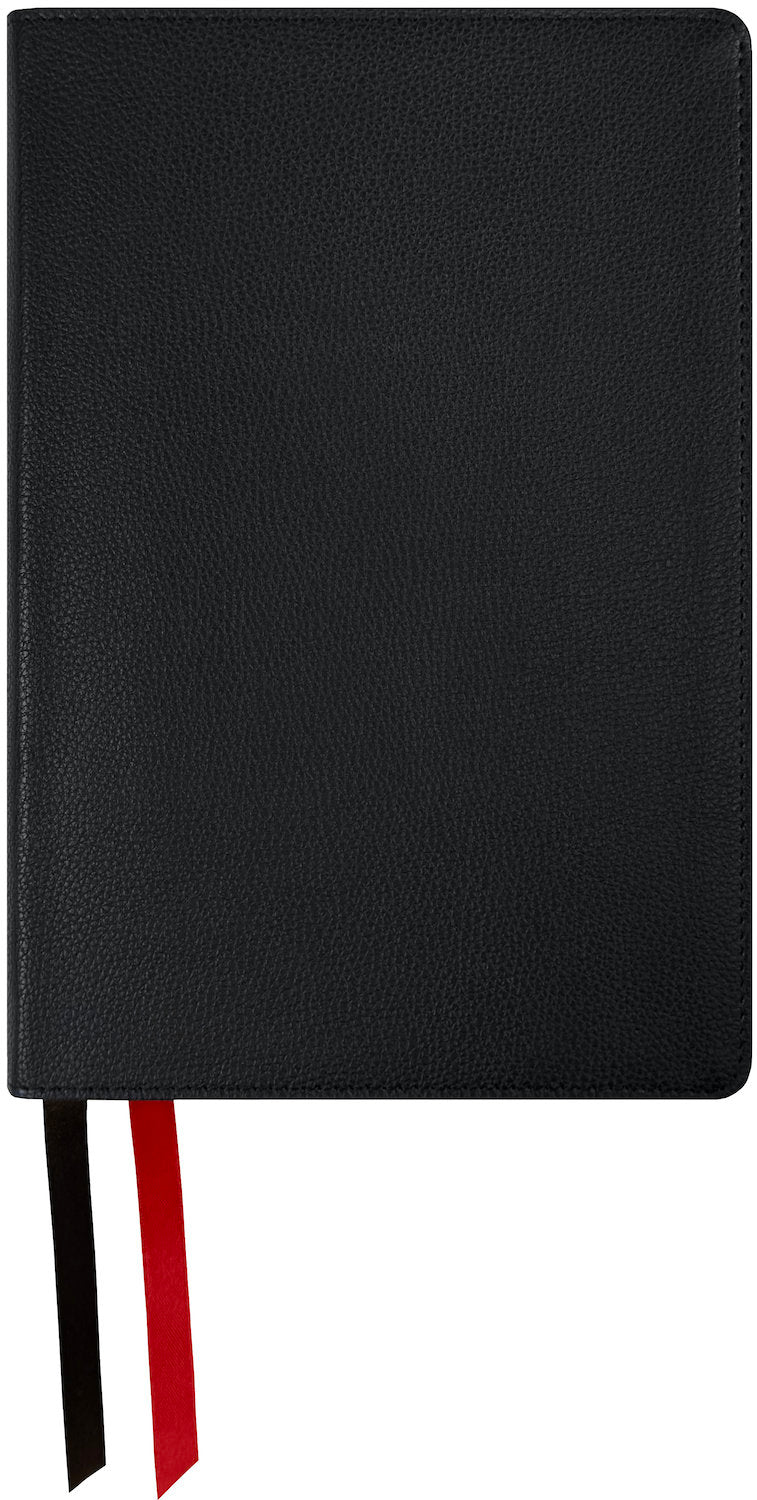 Amplified Readers Two-Tone Bible, black leathertex cover with ribbon markers