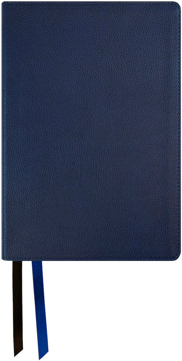 Amplified Readers Two-Tone Bible, blue leathertex cover with ribbon markers