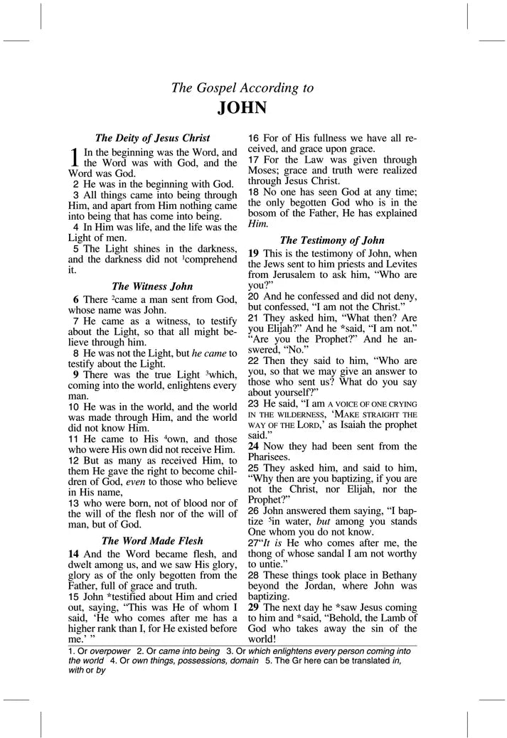 NASB 1995 Large Print Pew Bible, interior page sample