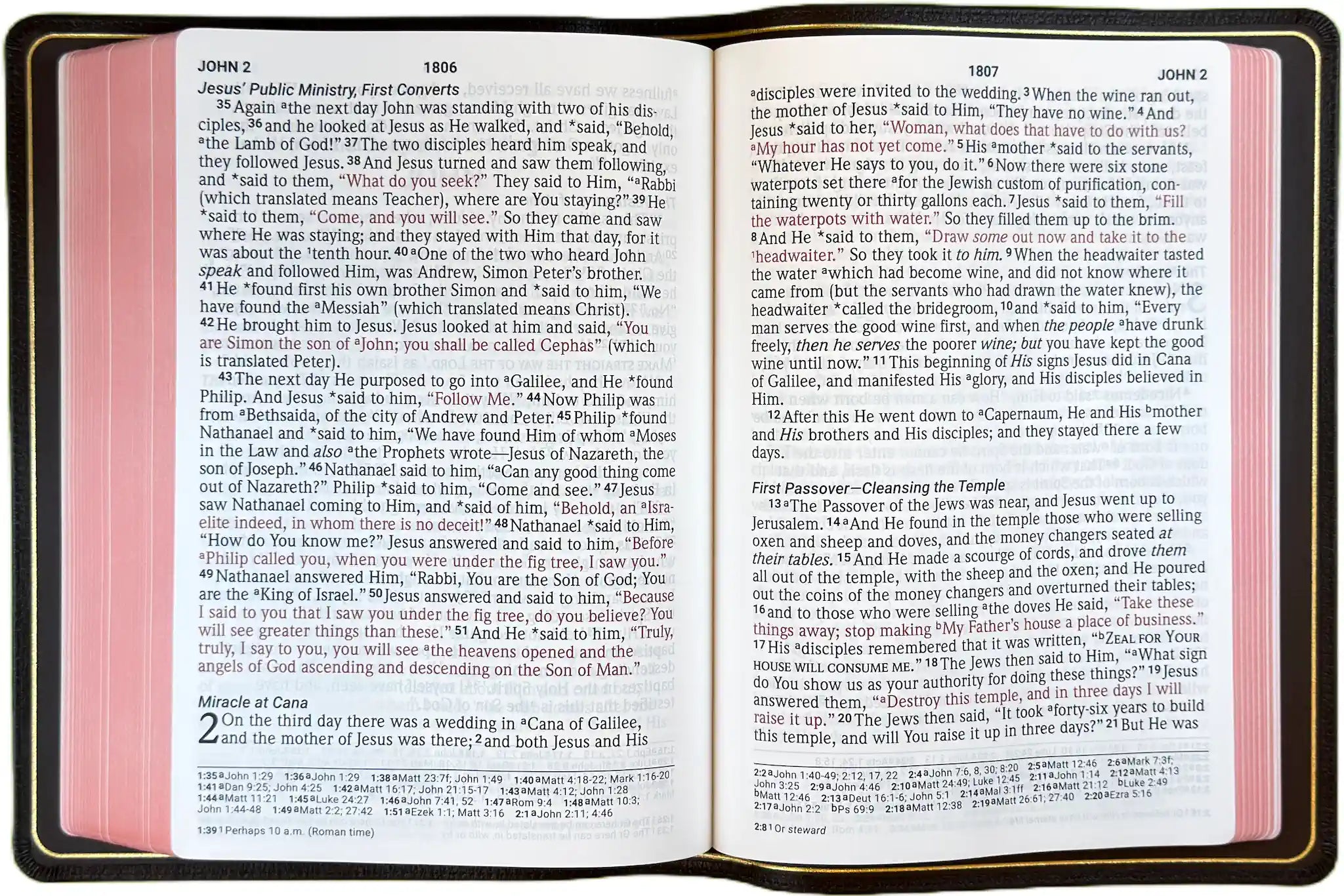 NASB 1995 Prime Giant Print Reference Bible, open interior pages