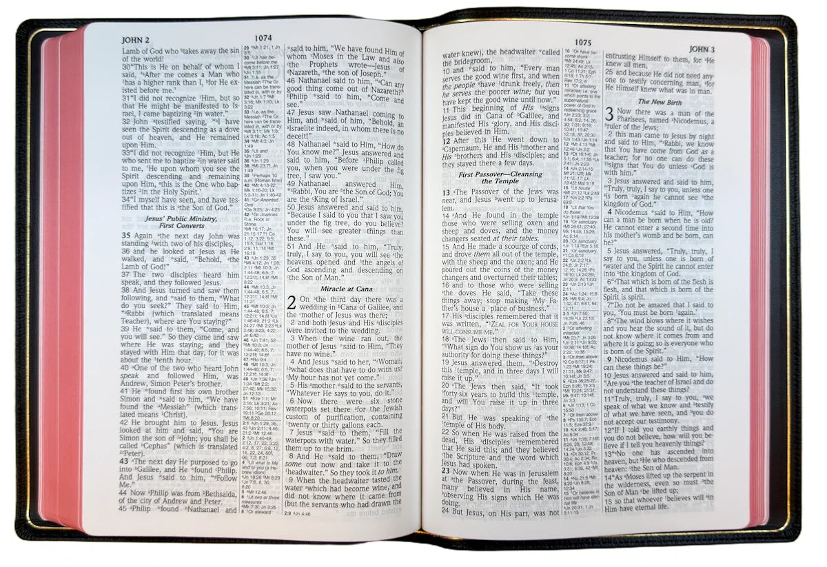 NASB 1995 Prime Large Print Ultrathin Reference Bible, open interior pages
