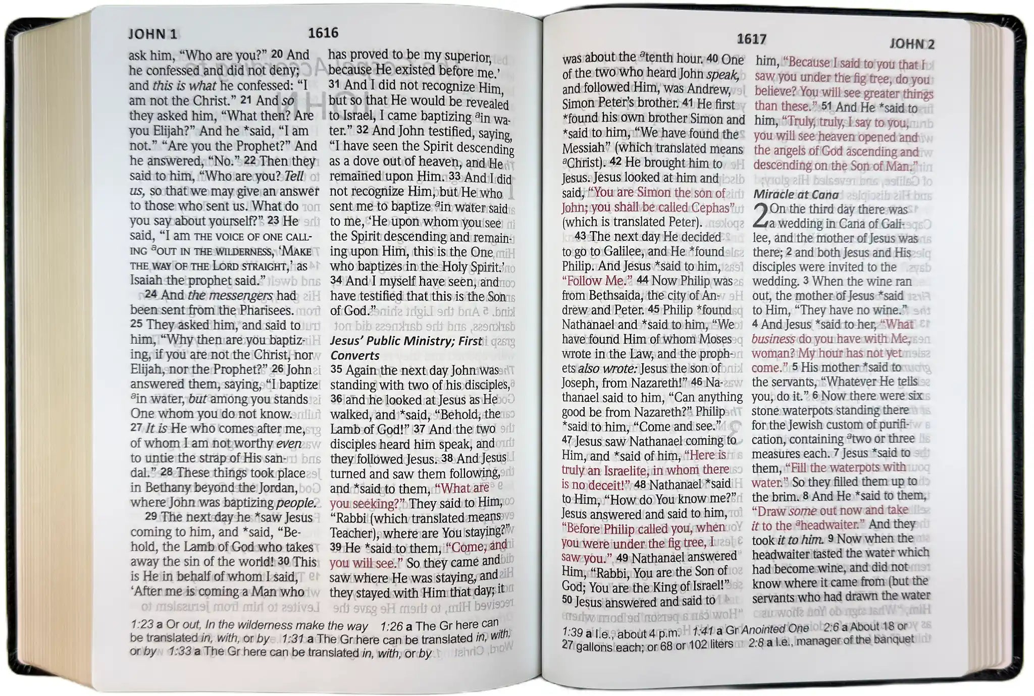 NASB 2020 Giant Print Text Bible, open interior pages