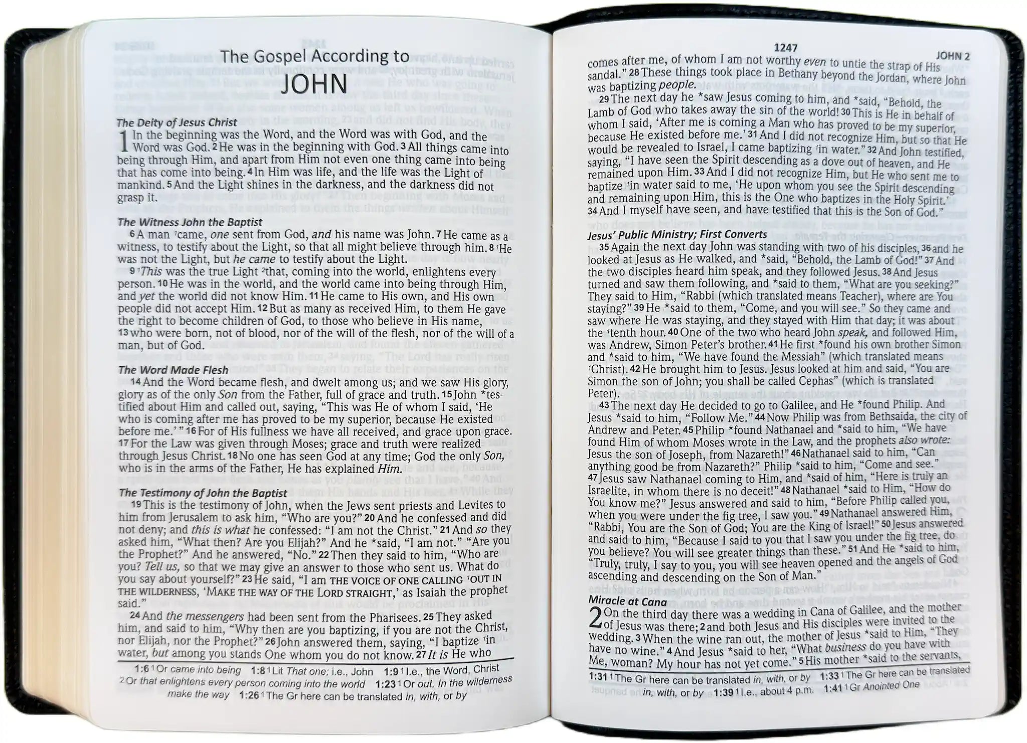 NASB 2020 Large Print Compact Bible, open interior pages
