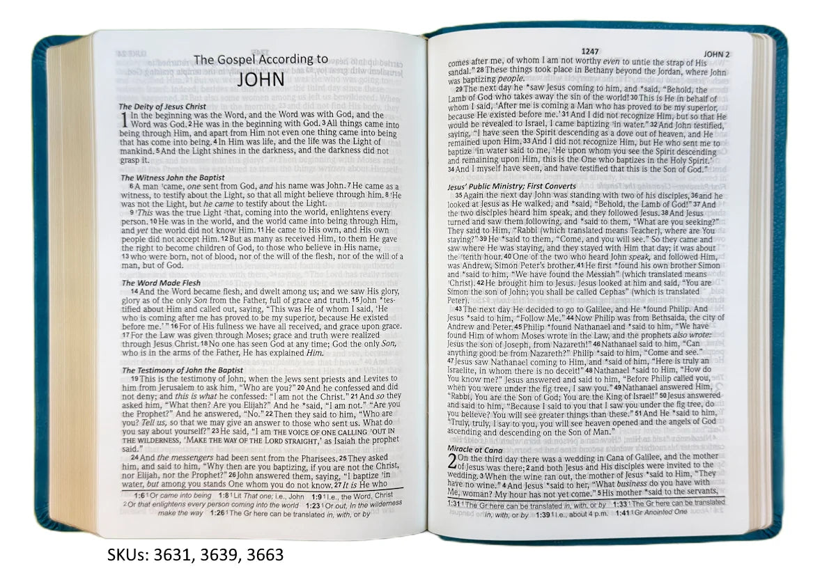 NASB 2020 Large Print Compact Bible, open interior pages