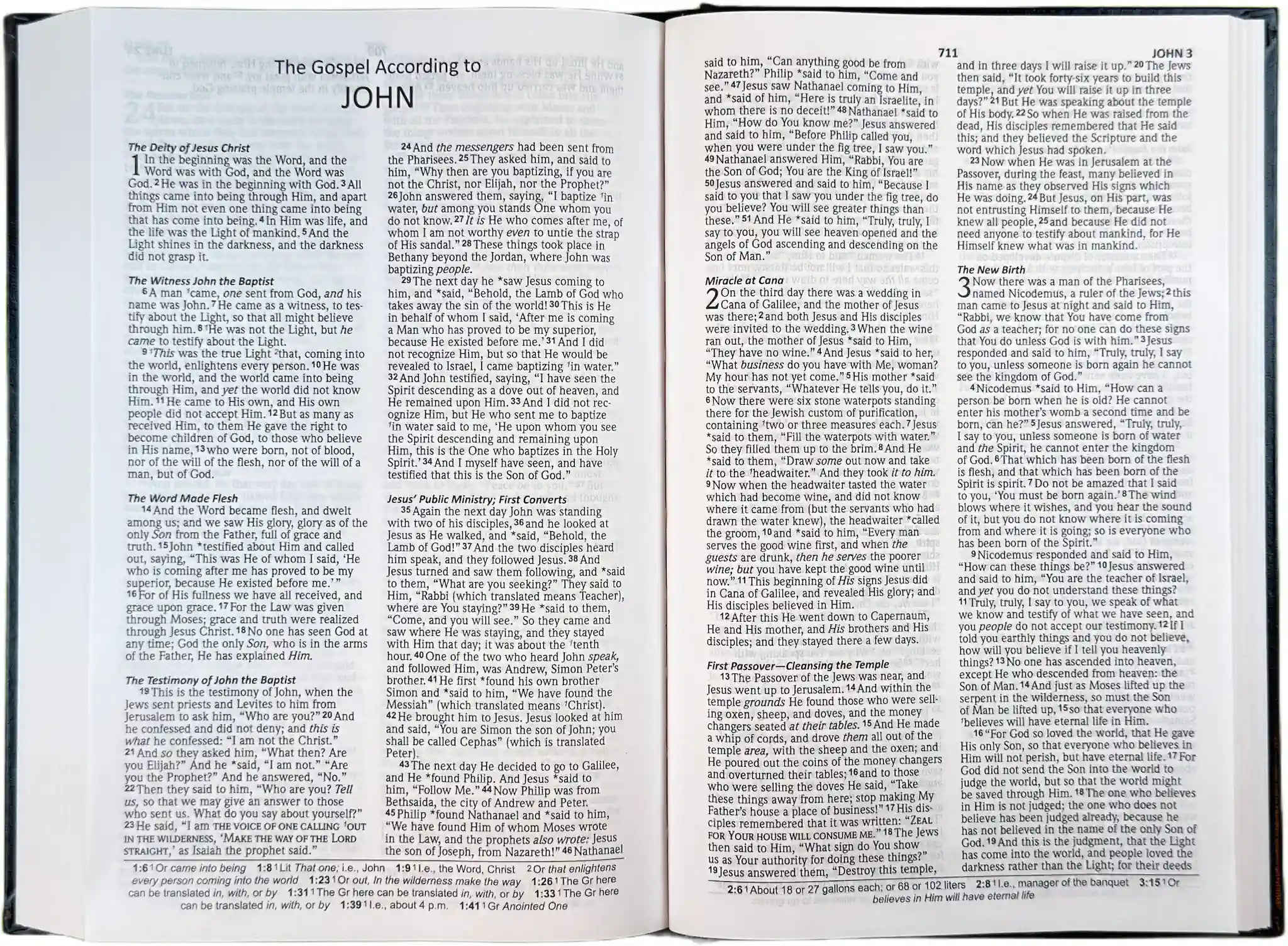 NASB 2020 Text Bible, open interior pages