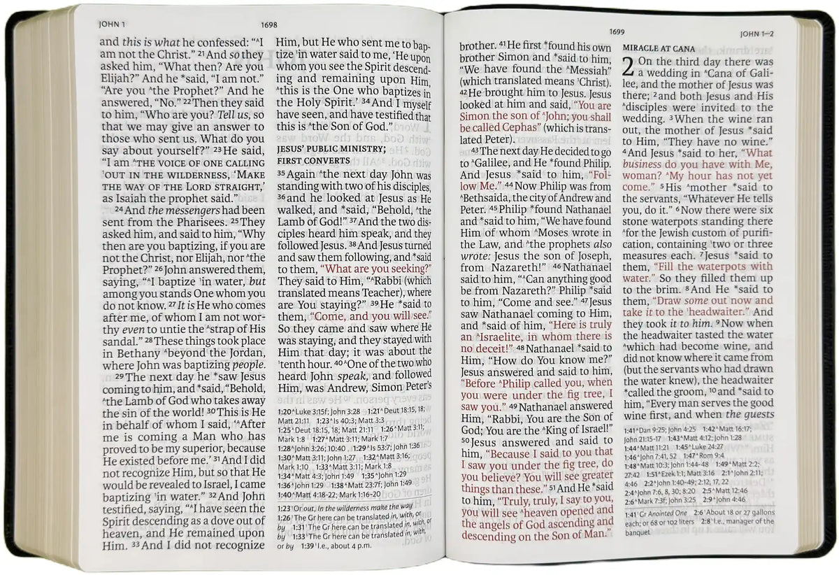 NASB 2020 Super Giant Print Reference Bible, open interior pages