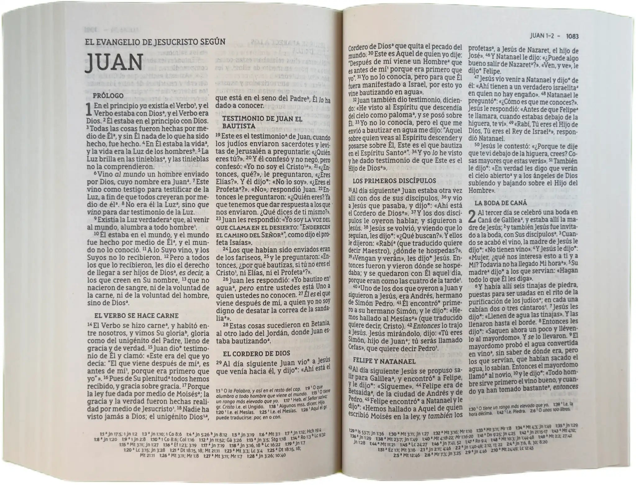 NBLA Large Print Outreach Bible, open interior pages