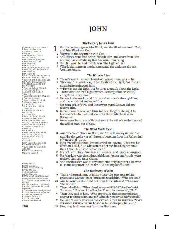 NASB Side-Column Reference Bible, 1995 text