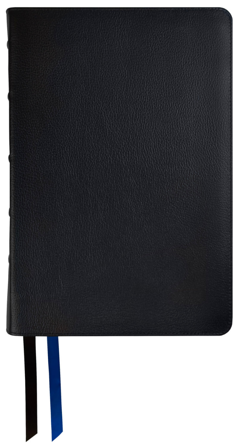 NASB 1995 Prime Giant Print Reference Bible, black premium goatskin leather cover with ribbon markers