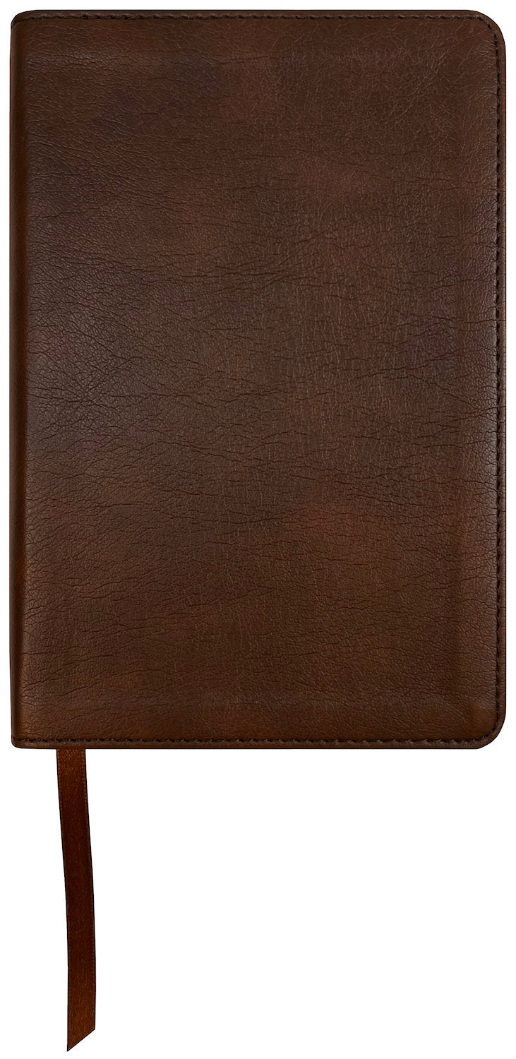 NASB 1995 Compact Text Bible, brown leathertex cover with ribbon marker