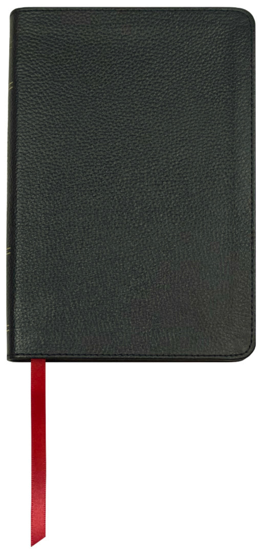 NASB 1995 Compact Text Bible, black genuine cowhide leather cover with ribbon marker