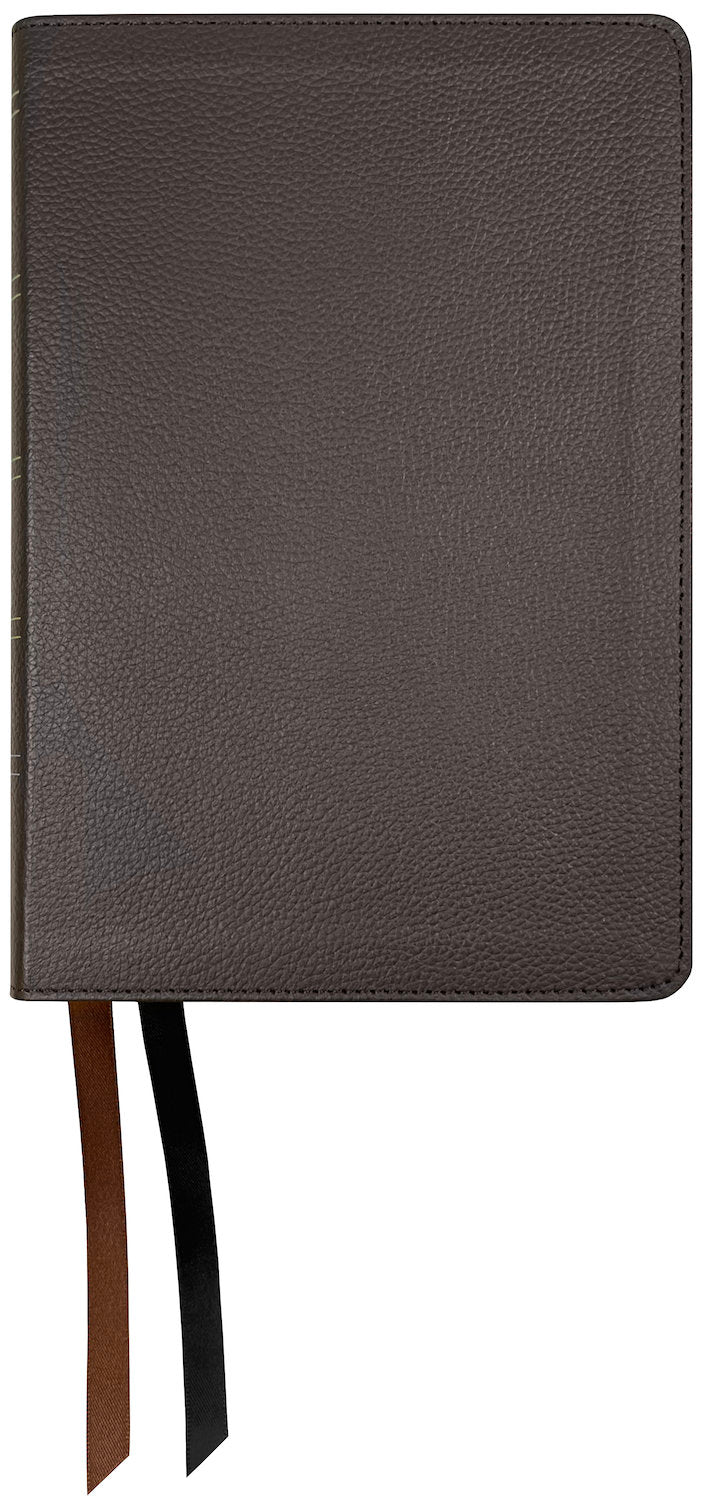 NASB 1995 Large Print Compact Bible, brown genuine cowhide leather cover with ribbon markers
