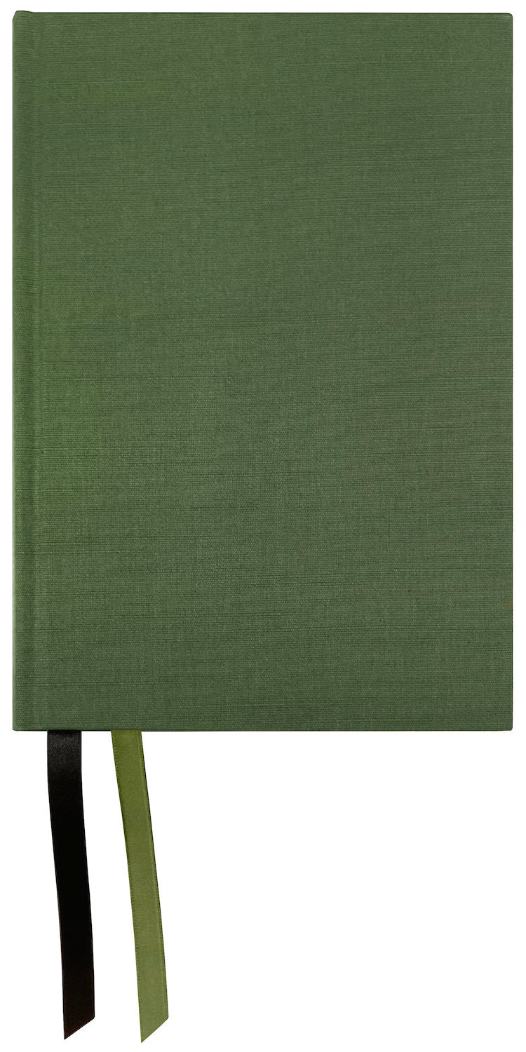 NASB 2020 Reader's Bible, olive linen hardcover with ribbon markers