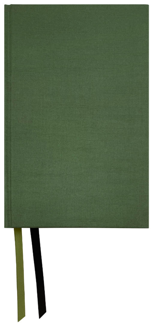 NASB 2020 Large Print Personal Size Bible, olive linen cloth cover with ribbon markers