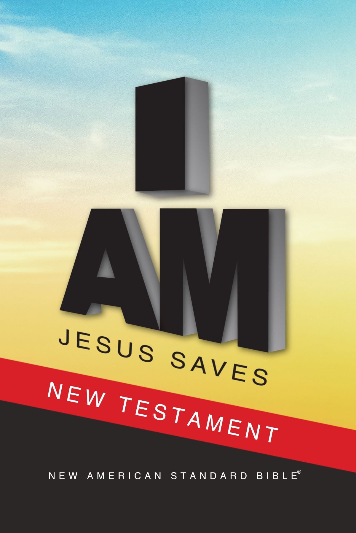 NAS 2020 Jesus Saves New Testament, colorful paperback cover