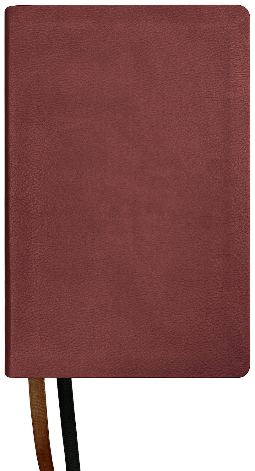 NASB 2020 Giant Print Text Bible, maroon leathertex cover with ribbon markers
