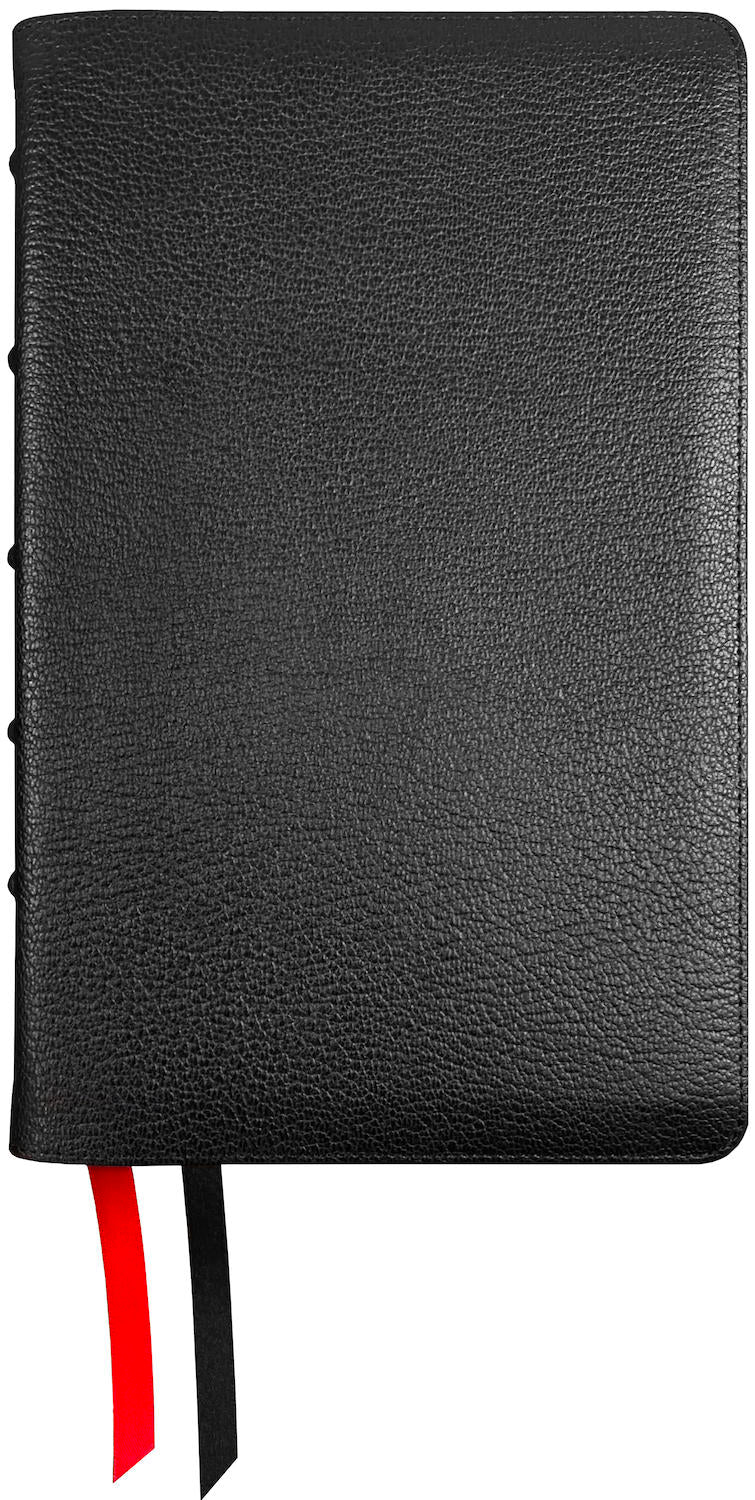 NASB 2020 Prime Reference Bible, black premium goatskin leather cover with ribbon markers