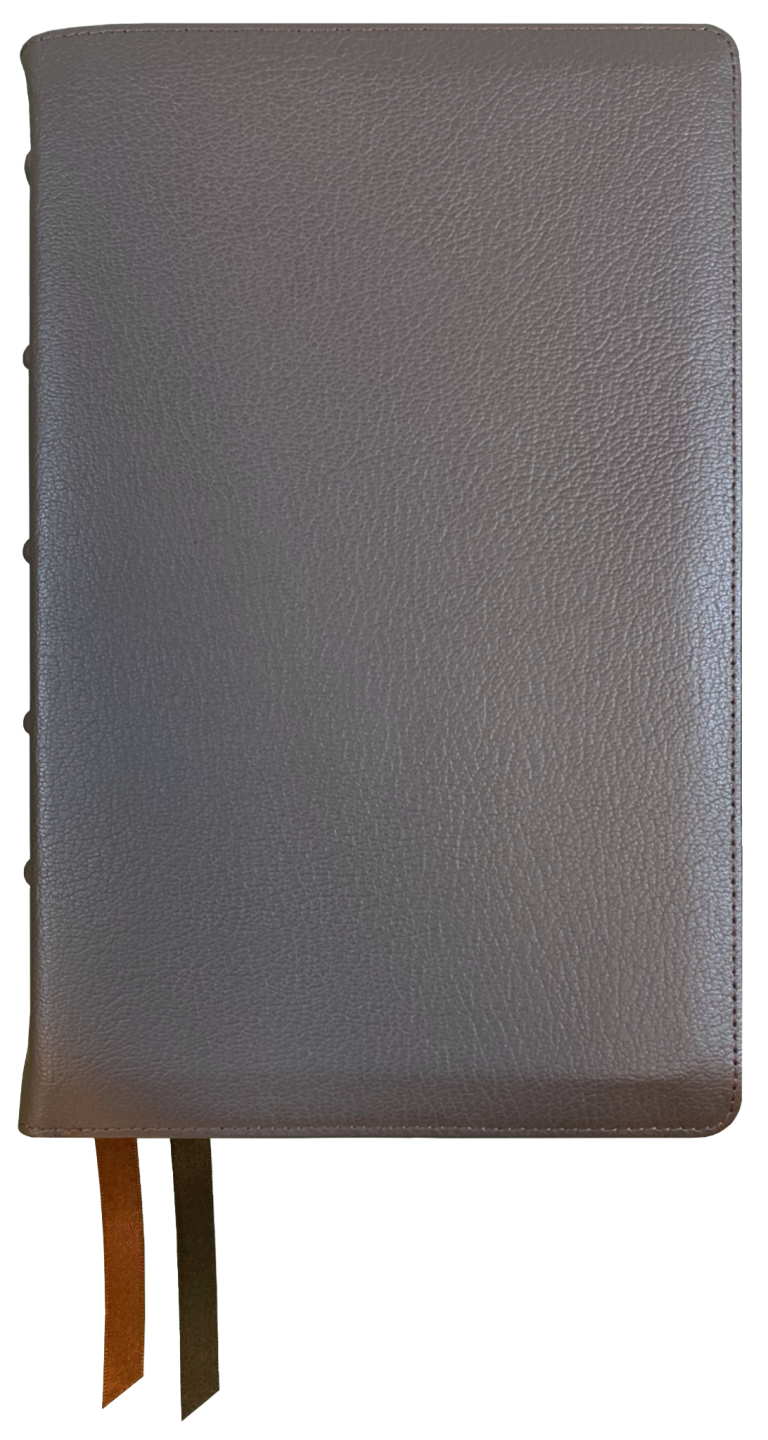 NASB 2020 Prime Reference Bible, brown premium goatskin leather cover with ribbon markers