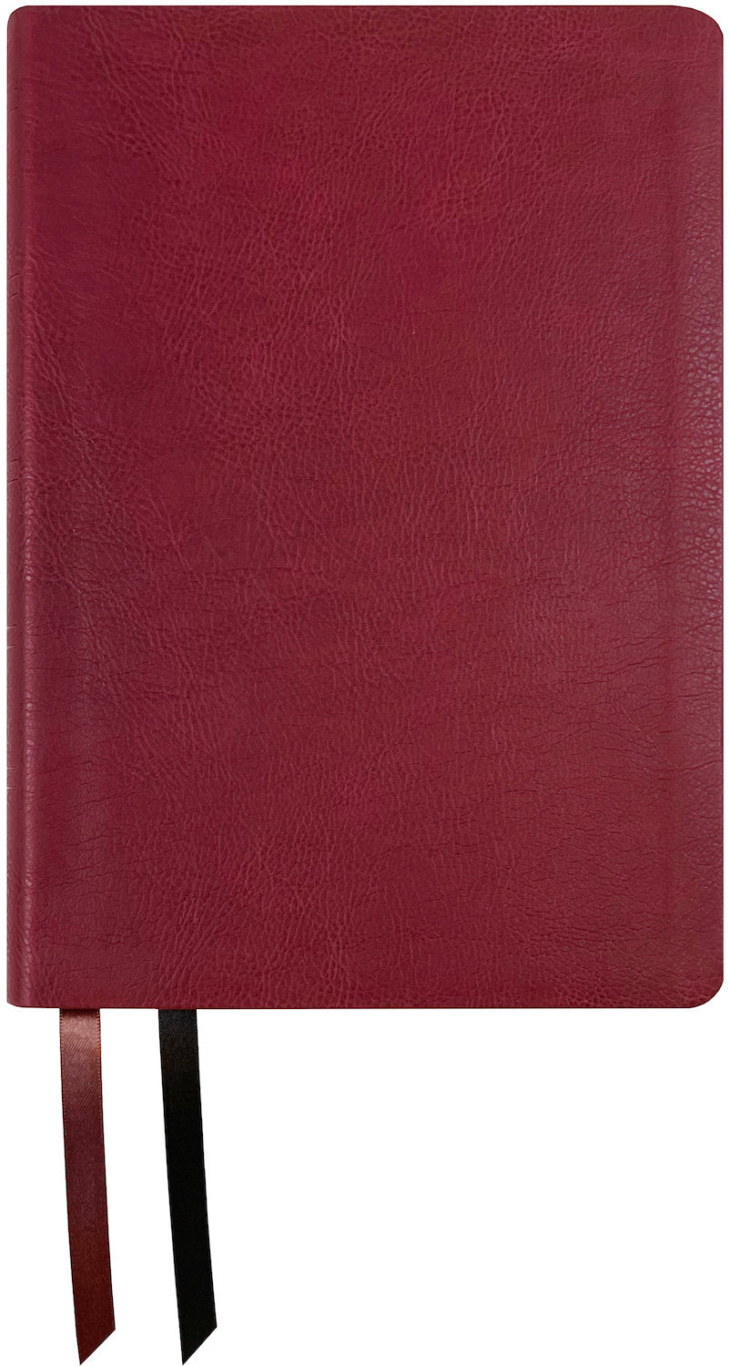 NASB 2020 Large Print Ultrathin Reference Bible, burgundy leathertex cover with ribbon markers