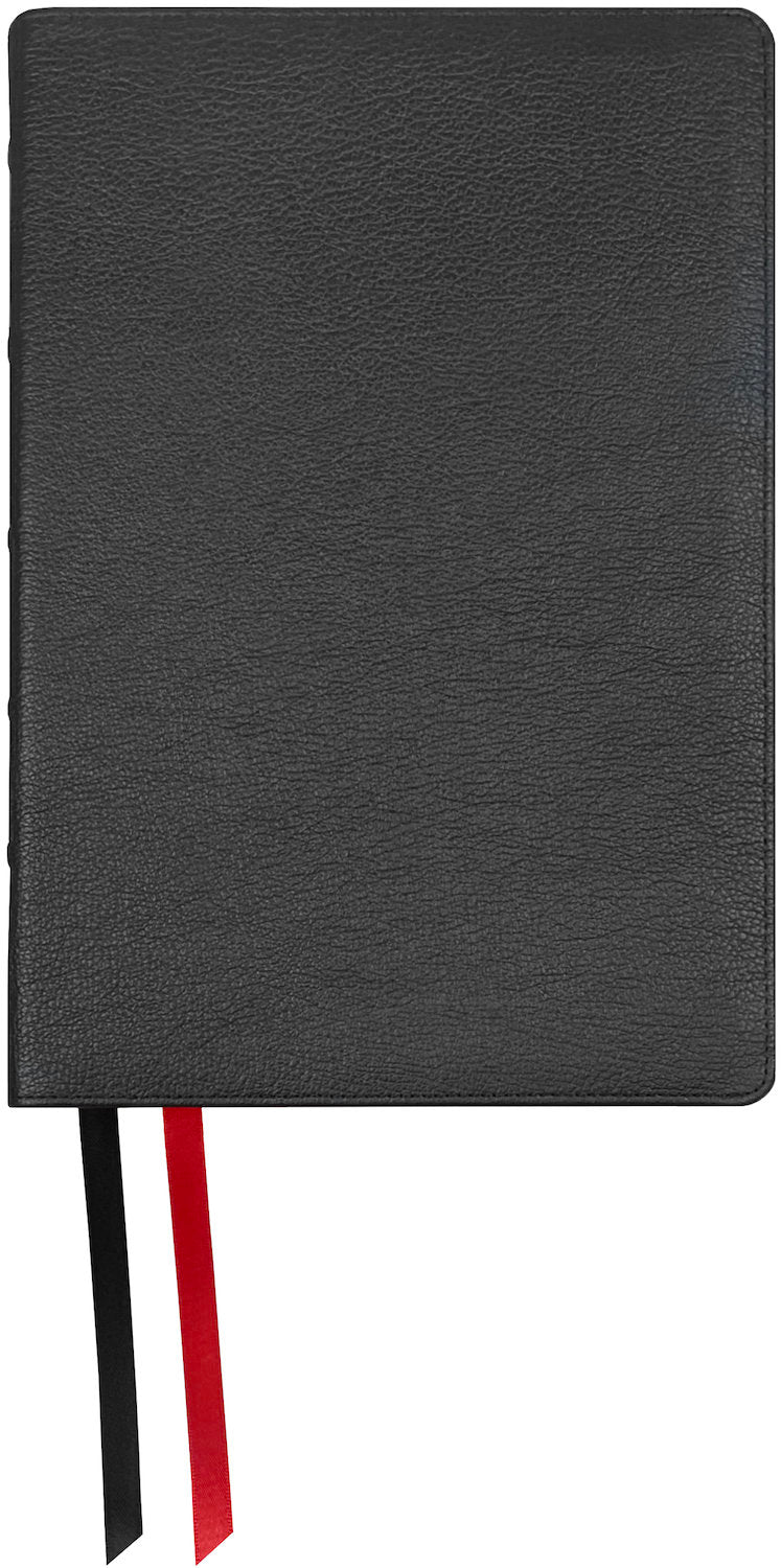 NASB 2020 Prime Large Print Ultrathin Reference Bible, black premium goatskin leather cover with ribbon markers