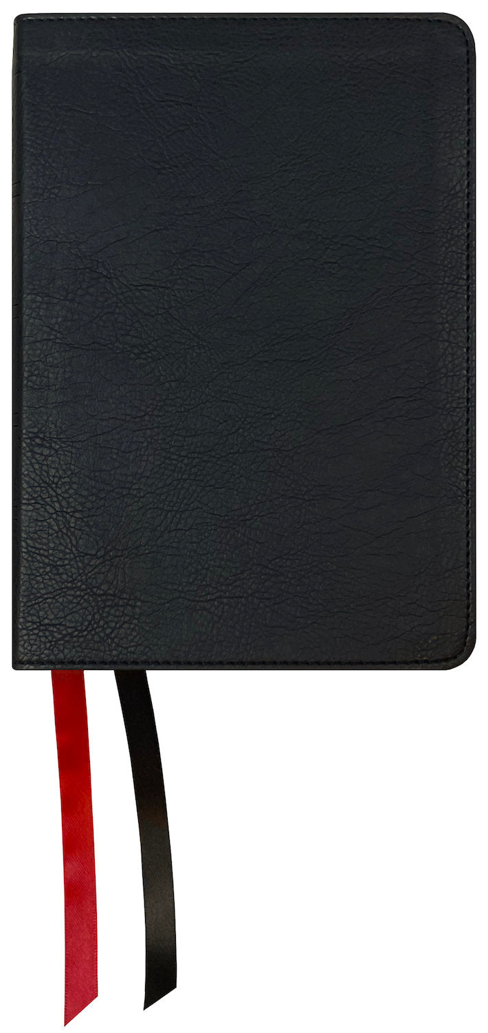 NASB 2020 Large Print Compact Bible, black leathertex cover with ribbon markers