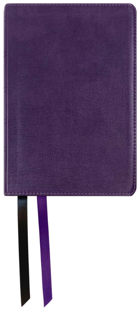 NASB 2020 Large Print Compact Bible, purple leathertex cover with ribbon markers