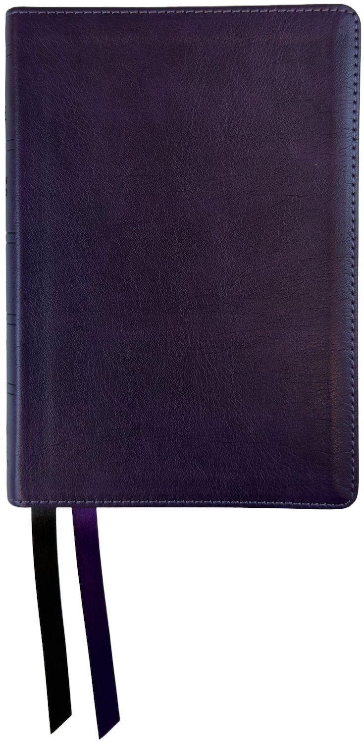NASB 2020 Large Print Compact Bible, purple leathertex cover with ribbon markers