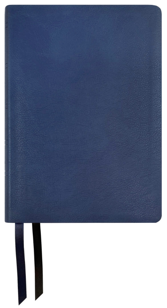 NASB 2020 Wide Margin Reference Bible, blue leathertex cover with ribbon markers