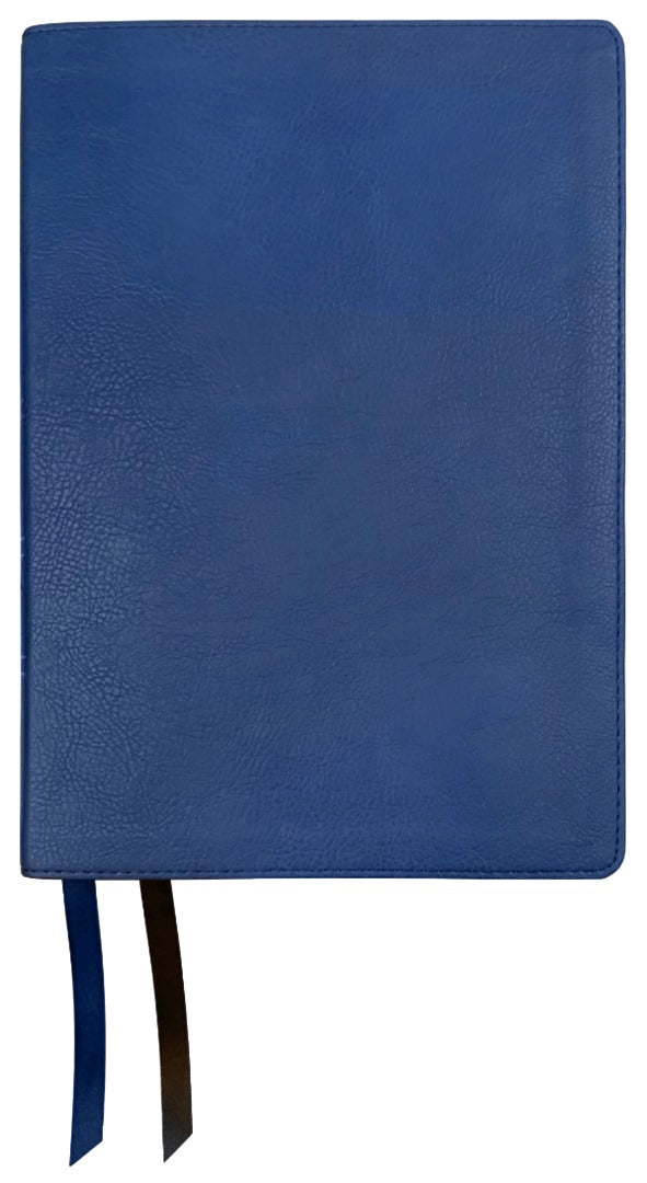 NASB 2020 Side Column Reference Bible, blue leathertex cover with ribbon markers