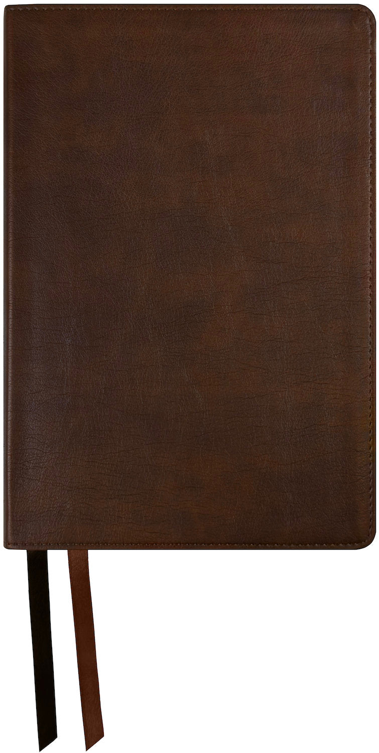 Amplified Readers Two-Tone Bible, brown leathertex cover with ribbon markers
