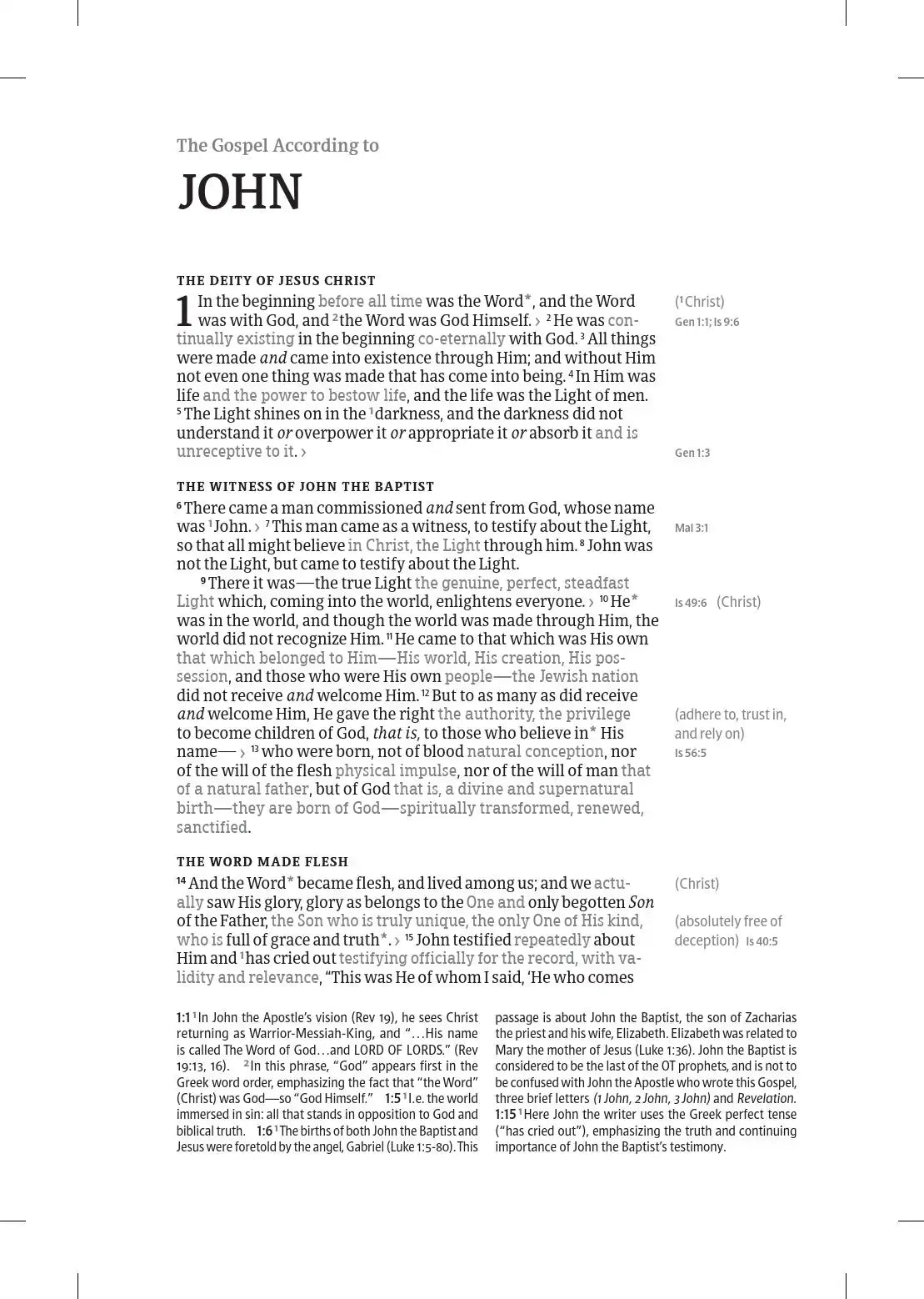 Amplified Reader's Two-Tone Bible, interior page sample